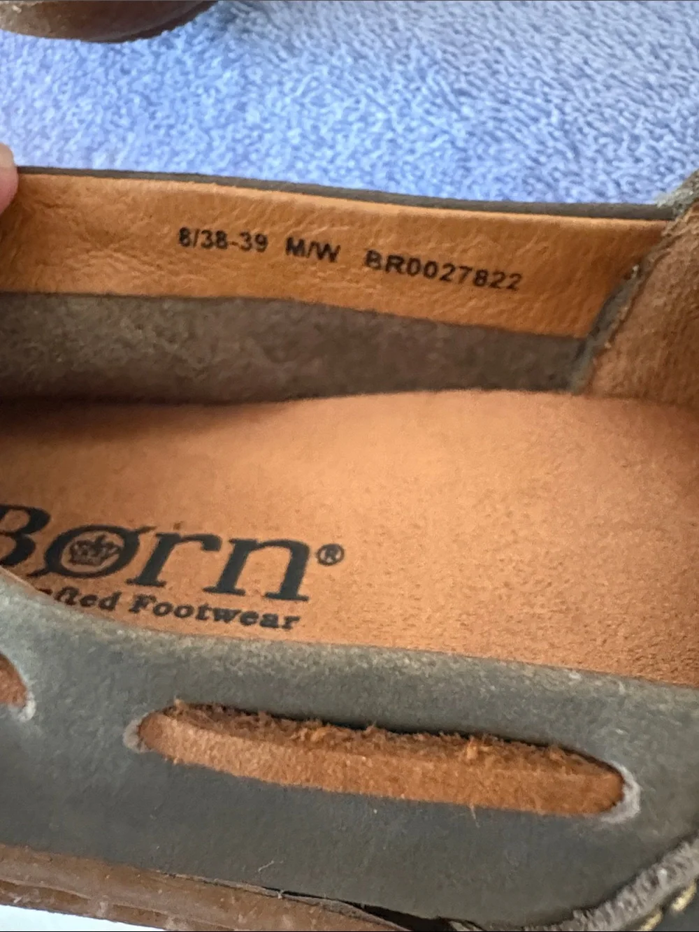 Born Slip-On shoes in Tan with brown Trim